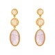 Brinco Fane's Pedra Natural Citrino Ametista Dourado