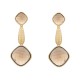Brinco Fane's Pedra Natural Cristal Dourado