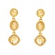 Brinco Fane's Pedra Natural Citrino Dourado