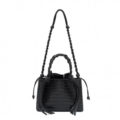 Bolsa Isla Tote Hobo Couro Preto
