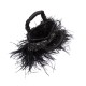 Bolsa Isla Mini Tote Glam Plumas Preta
