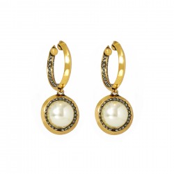 Brinco Hector Albertazzi Sirius Ear Cuff Pérola Ouro Vintage
