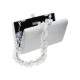 Bolsa Serpui Clutch Mariah Cristais Prata