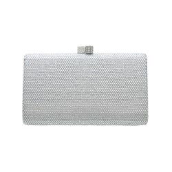 Bolsa Serpui Clutch Mariah Cristais Prata