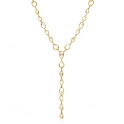 Colar Claudia Arbex Célula Gravata Ouro Vintage