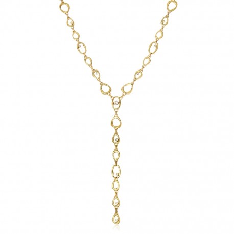 Colar Claudia Arbex Célula Gravata Ouro Vintage