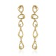 Brinco Claudia Arbex Célula Longo Ouro Vintage