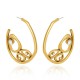 Brinco Claudia Arbex Célula Argola Ouro Vintage