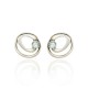 Brinco Claudia Arbex Célula Cristal Prata Vintage