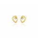Brinco Claudia Arbex Célula Cristal Ouro Vintage