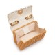 Bolsa Isla Selene Top Handle Rattan Couro Chantilly