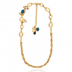 Colar e Cinto Camila Klein Sorrento D'oro Cristais Ouro Velho