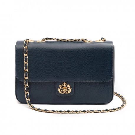 Bolsa Isla Anne Jumbo Couro Natural Caviar Noite