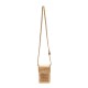 Bolsa Isla Mini Pouch Palha Sextavada New Croco New Gold