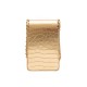 Bolsa Isla Mini Pouch Palha Sextavada New Croco New Gold