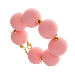 Pulseira Nádia Gimenes Pigmento Retrô Pop Pink Dourado