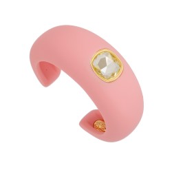 Pulseira Nádia Gimenes Pigmento Bracelete Pop Pink Dourado
