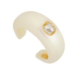 Pulseira Nádia Gimenes Pigmento Bracelete Perolado Dourado