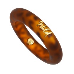 Pulseira Nádia Gimenes Pigmento Wild Animal Print Dourada