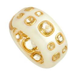 Pulseira Nádia Gimenes Pigmento Cristal Perolada Dourada
