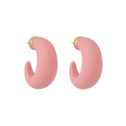 Brinco Nádia Gimenes Pigmento Argola Pop Pink Dourada