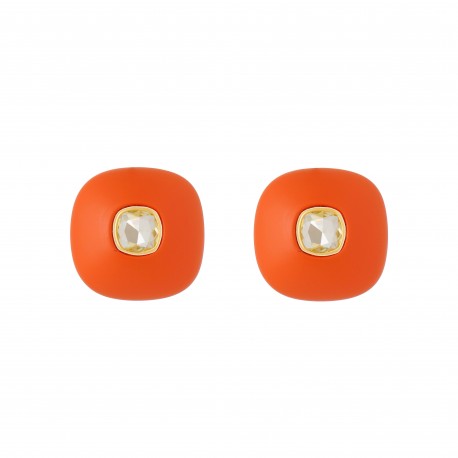 Brinco Nádia Gimenes Pigmento Pressão Orange Dourada