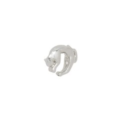 Brinco Nádia Gimenes Leopardo Piercing Metal Prata