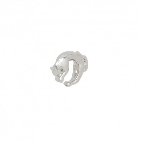 Brinco Nádia Gimenes Leopardo Piercing Metal Prata