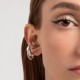 Brinco Nádia Gimenes Leopardo Piercing Metal Prata