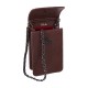Bolsa Isla Phone Pouch Tampa Couro Caviar Pinhão