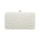 Bolsa Maria Chic Acessórios Clutch Bordada Pérolas Dourada