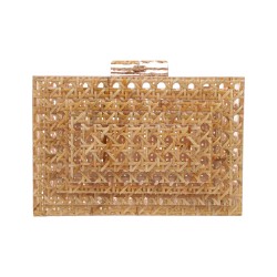 Bolsa Maria Chic Acessórios Clutch Tita Acrílico Vime