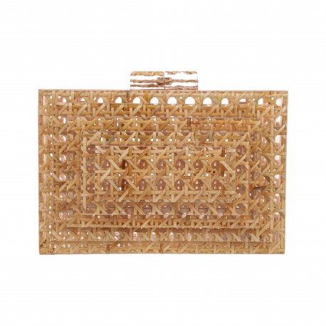 Bolsa Maria Chic Acessórios Clutch Tita Acrílico Vime