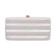 Bolsa Maria Chic Acessórios Clutch Tita Acrílica Ondulada Perola