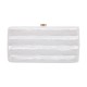 Bolsa Maria Chic Acessórios Clutch Tita Acrílica Ondulada Marfim