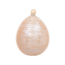 Bolsa Maria Chic Acessórios Clutch Tita Acrílica Oval Rose
