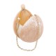 Bolsa Maria Chic Acessórios Clutch Tita Acrílica Oval Rose