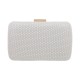 Bolsa Maria Chic Acessórios Clutch Amy Malha Texturizada Bege