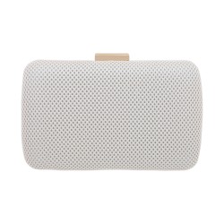 Bolsa Maria Chic Acessórios Clutch Amy Malha Texturizada Bege