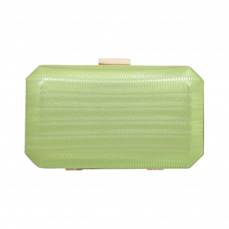Bolsa Maria Chic Acessórios Clutch Luz Verde Metalizada