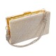 Bolsa Maria Chic Acessórios Clutch Cris Cristais Dourada