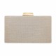 Bolsa Maria Chic Acessórios Clutch Retangular Gliter Dourada