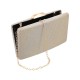 Bolsa Maria Chic Acessórios Clutch Retangular Gliter Dourada