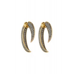 Brinco Hector Albertazzi Vela Safari Strass Ouro Vintage