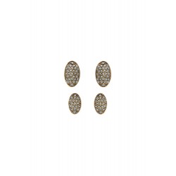 Brinco Hector Albertazzi Vela Mini Kit Strass Ouro Vintage