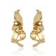Brinco Claudia Arbex Line Organic Sobrepor Ouro Vintage