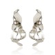 Brinco Claudia Arbex Line Organic Sobrepor Prata Vintage