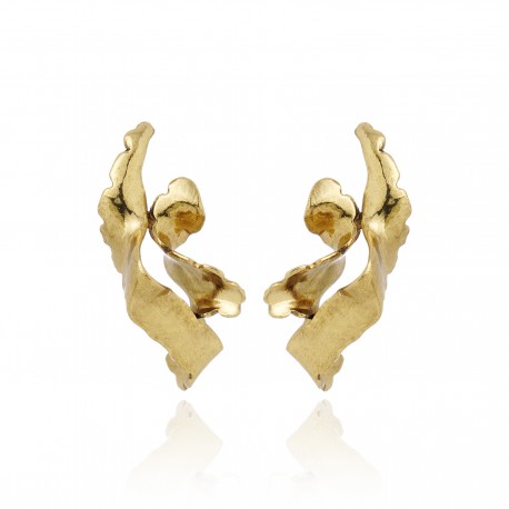 Brinco Claudia Arbex Line Organic Ouro Vintage