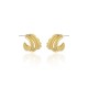 Brinco Claudia Arbex Line Organic Argola Ouro Vintage