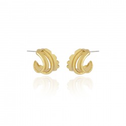 Brinco Claudia Arbex Line Organic Argola Ouro Vintage
